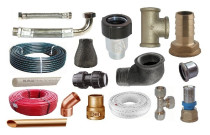 Pipes, flexible hoses and fittings