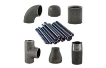 Weldable steel fittings and pipes