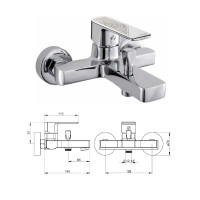 Смеситель для ванны без комп.MG-2520/L, LIELVARDE