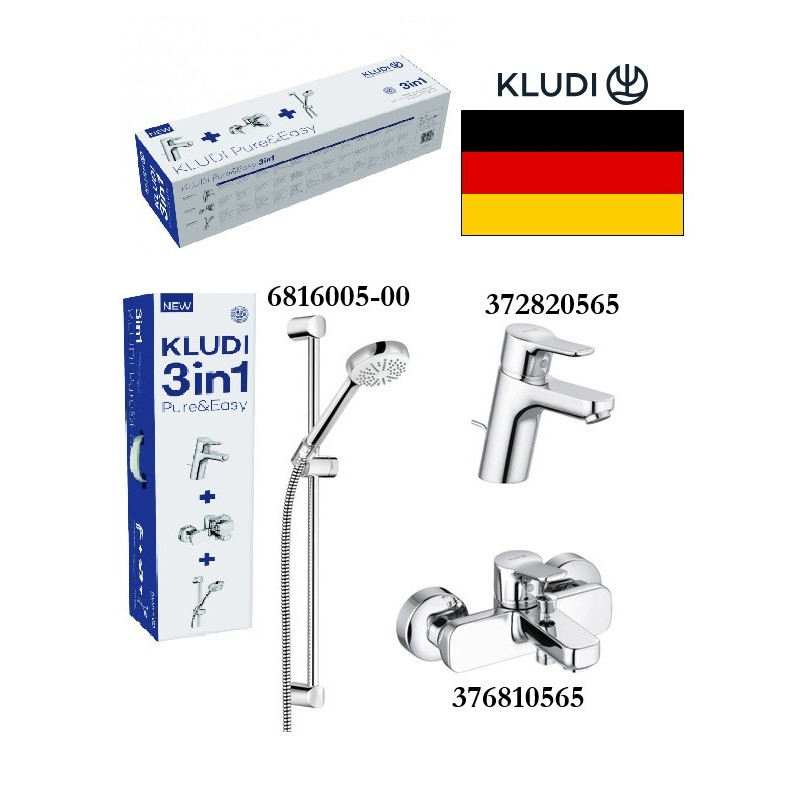 Bath faucet with set+sink fauc.3in1KLUDI, PURE&EASY