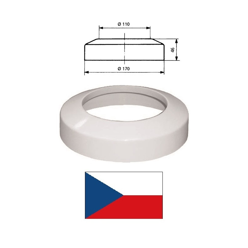 WC rozete DN100 KR00000, balta 58.301.00, DN100