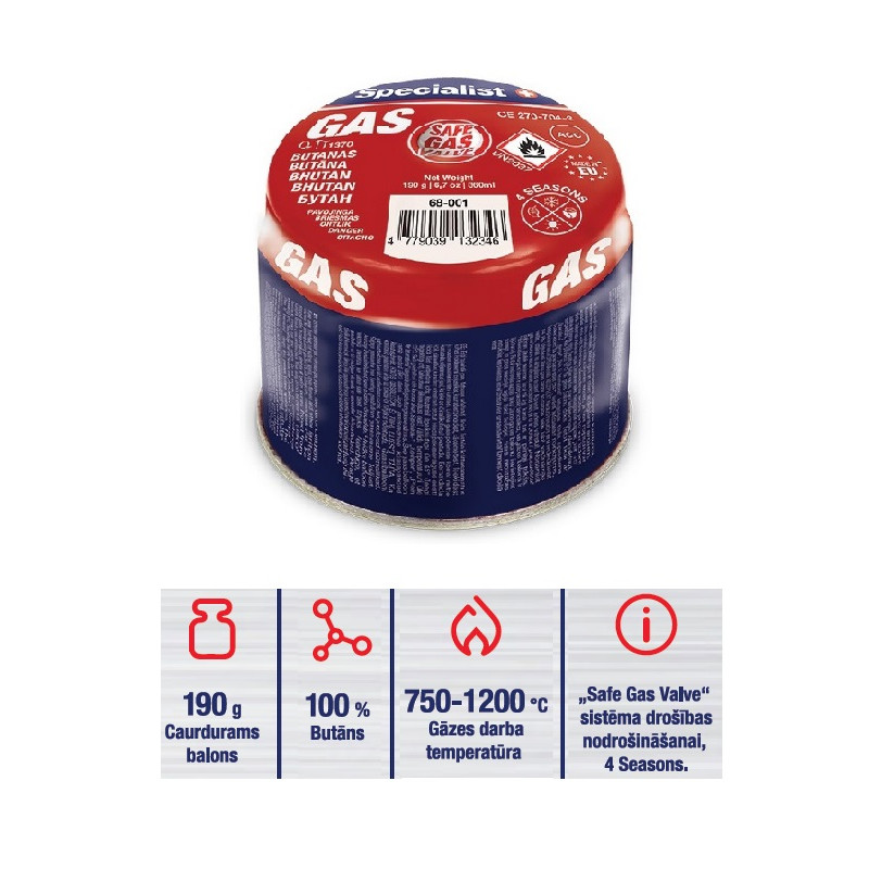 Gas cylinder 190 gr, 190G