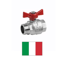 Ball valve, butterfly handle F-M 7607, 3/8