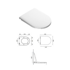 WC toilet seat soft close, Sfera/Zero, CATALANO