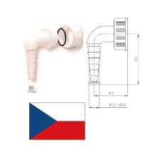 Washing machine elbow 10-16mm EPP1230, 10-16mm