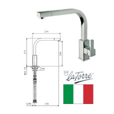 Kitchen faucet with a shower 28881 C, JAVA