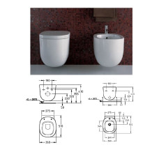 WC (hanging) with lid 6L 202100-000, CITTERIO