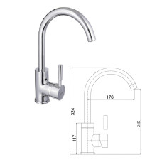 Kitchen sink faucet MG-2055, ABAVA