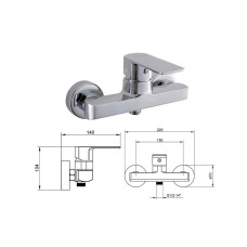 Shower faucet w/o set MG-2540, MALTA