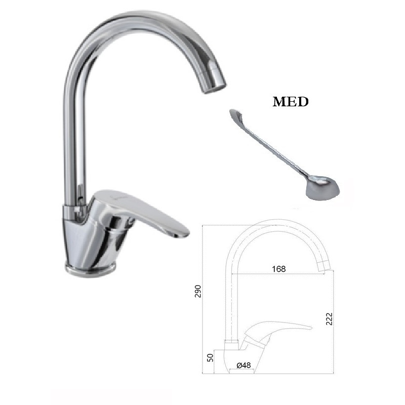 Кухонный смеситель MG-6255 MED, MED