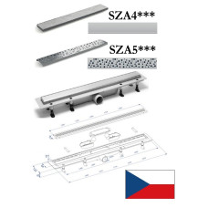 Водоотводящий желоб(нерж.сталь) SZA5850, 855MM