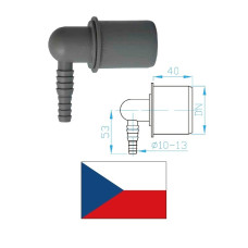 Соединение шланга (угловое) DN32 10-13mm, 10-13mm