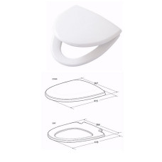 WC toilet seat soft close,white #99863, CERA IFO