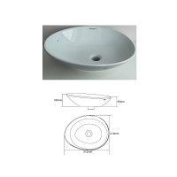 Keramiskā izlietne, 41x51,2cm, balta, GALAXY