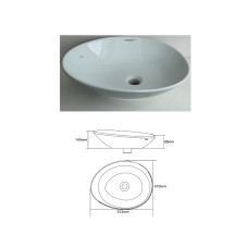 Keramisk╞ izlietne, 41x51, GALAXY