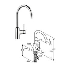 Kitchen faucet with a shower 428510575, BINGOSTAR