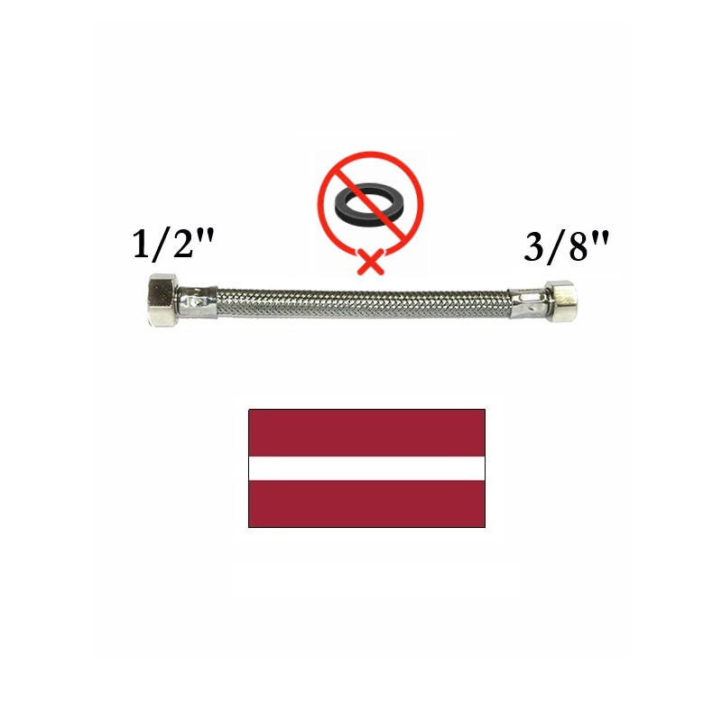 Flexible hose (stainl.steel) 707 1/2x3/8, FF 180