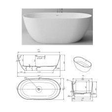 Bathtub ARA 1677mm, white, ARA