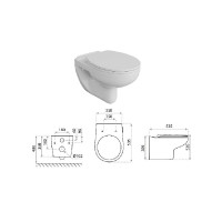 WC pods piekarināms,ar SC vāku LAVITA, ARCTIC
