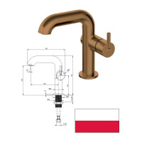 Sink faucet matt bronze BQS_C24M, SILIA