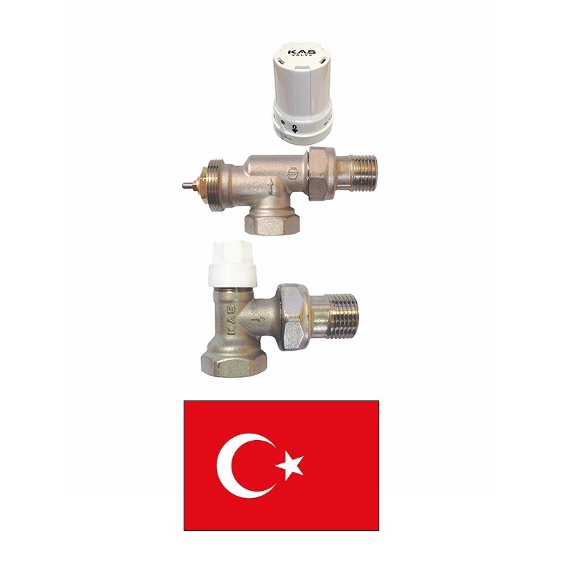 Set return valve+thermovalve axial+head, KAS03