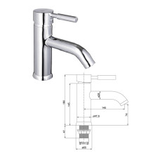 Ceramic sink faucet MG-2060, ABAVA