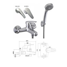 Bath faucet with set MG-6221, JUPITS