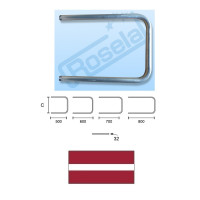 Towel dryer P-type L-500 C-700 1* galv., P-VEIDA