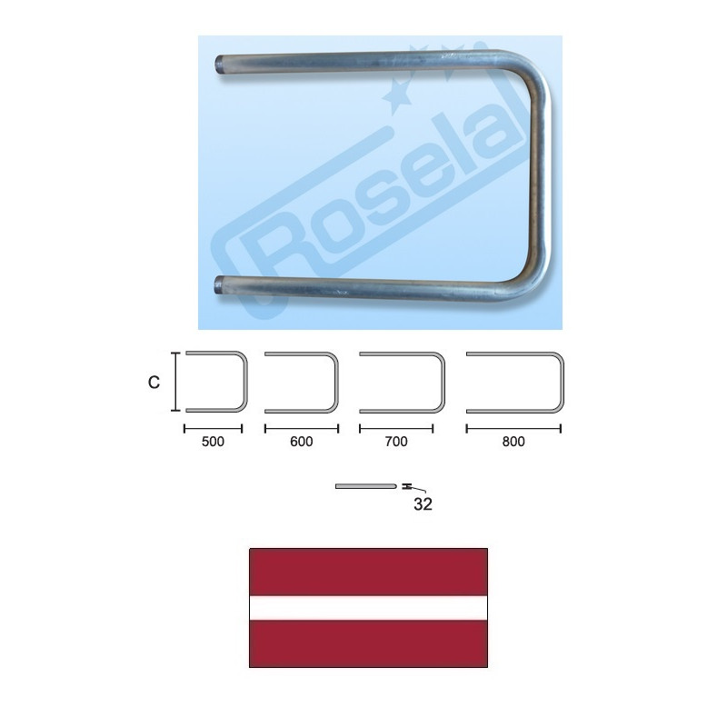DVŽ P-veida L-700 C-500 1*, P-VEIDA