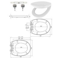 WC toilet seat RONDA 010/AMWC QR SC, SK1054
