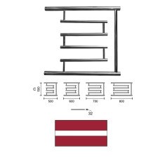 Towel dryer STEP L-500 C-500 1* 19351, STEP