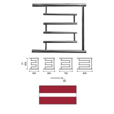 Towel dryer STEP L-500 C-600 1* 19399, STEP