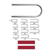Tow.dryer U-type L-500 C-250 1* 10037, U-VEIDA