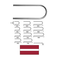 Tow.dryer U-type L-500 C-250 1* 10037, U-VEIDA