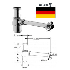 Сифон 1.1/4х32 белый 1010536, 1.1/4X32