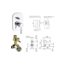 Shower faucet conceal.with switch 12050R, TECH