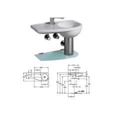 Ceramic sink 60x34, white(left), JOLY