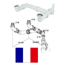 Syphon for double sink with mach.conn, 11/2X40