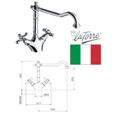 Kitchen sink faucet 23771R C, LEONARDO