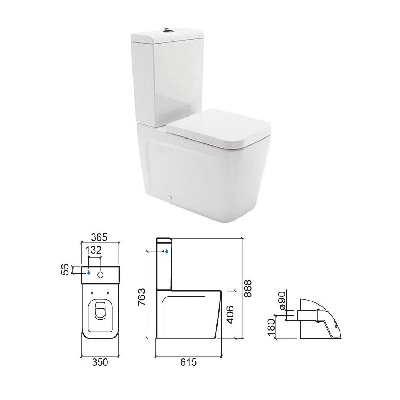 WC kompaktpods ar SC vāku 127024004, ADVANCE