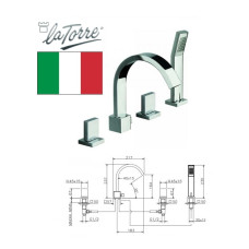 Bath faucet 4-hole 28847FL, JAVA