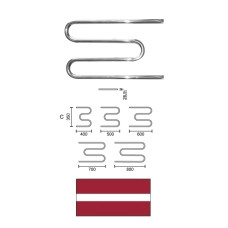 Tow.dryer M-type L-500 C-350 3/4* 10945, M-VEIDA