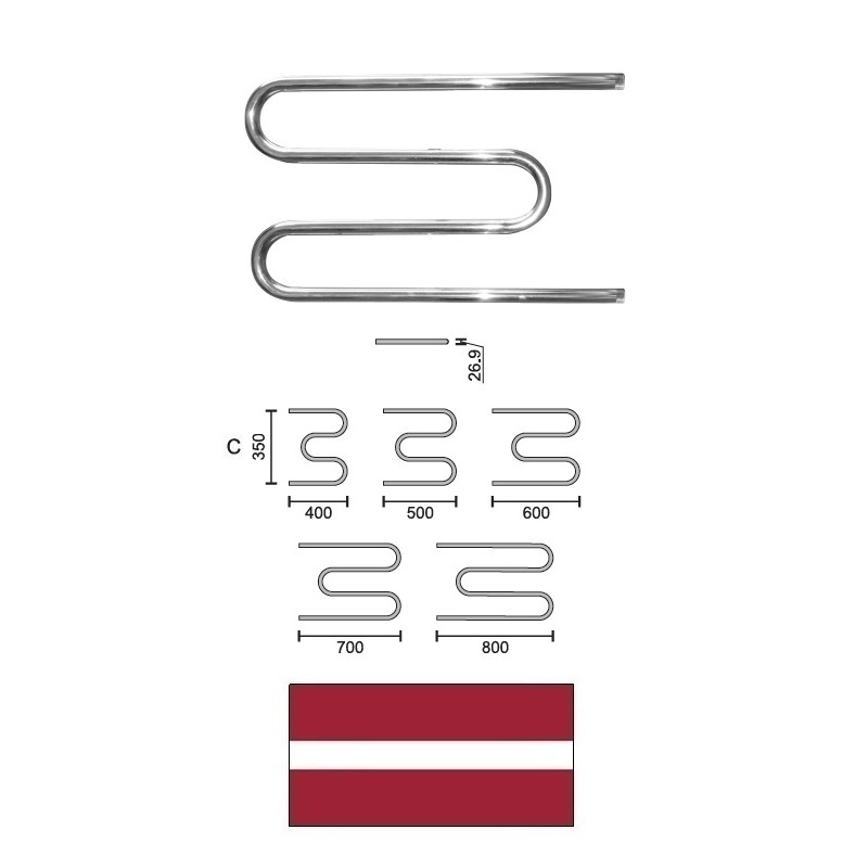 Tow.dryer M-type L-700 C-350 3/4* 10983, M-VEIDA