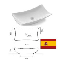 Керамическая раковина57.5х32.5х16 0092BN, MAGDALENA