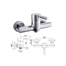 Shower faucet w/o set MG-2040, ABAVA