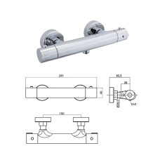 Shower faucet with thermostat MG-2240, AMATA