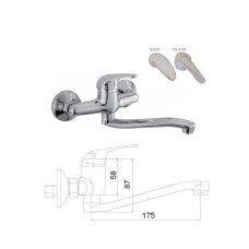 Кухонный смеситель из стены MG-3232, SATO