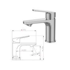 Single-lever basin mixer MG-2760CS, RĪVA