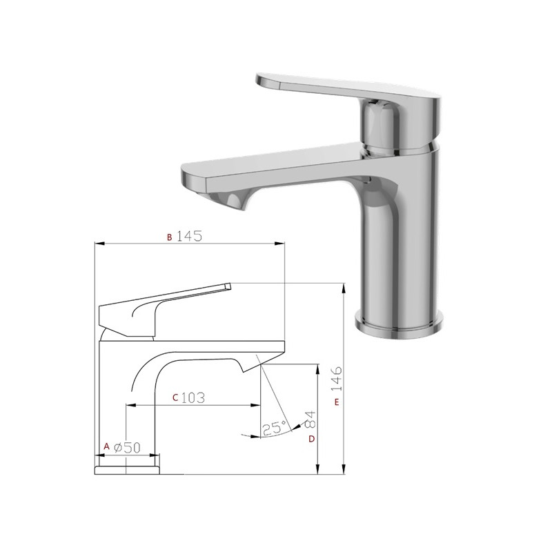 Single-lever basin mixer MG-2760CS, RĪVA
