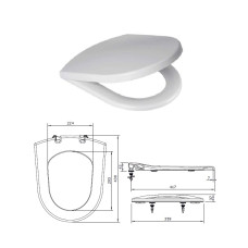 WC toilet seat solt close 213310, NEW DAY